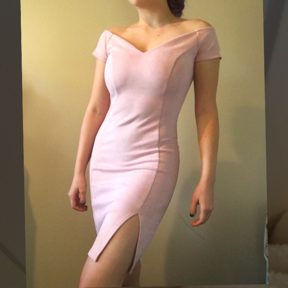 Faux Suede BodyCon Dress